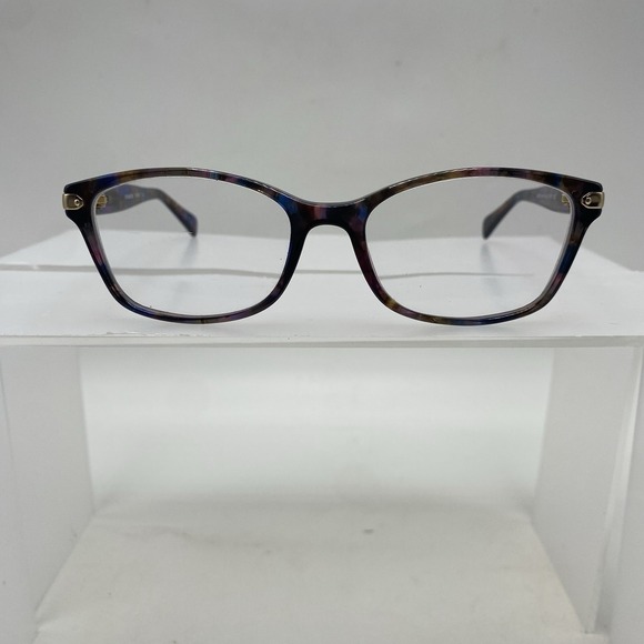 Coach Eyeglasses FRAMES ONLY HC6065 Cat Eye 51-17-135 Confetti Purple Brown 244